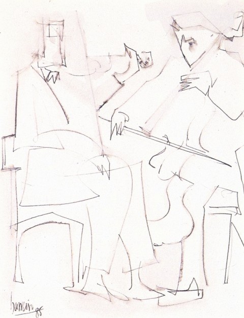 Boceto para el cuadro Homenaje a Vivaldi